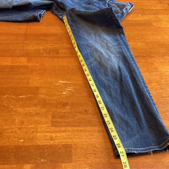 Express Womens Size S Straight Ankle High Rise Ultra Hyper Stretch Blue Jeans - Picture 15 of 15